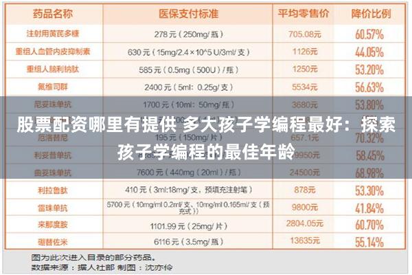 股票配资哪里有提供 多大孩子学编程最好：探索孩子学编程的最佳年龄