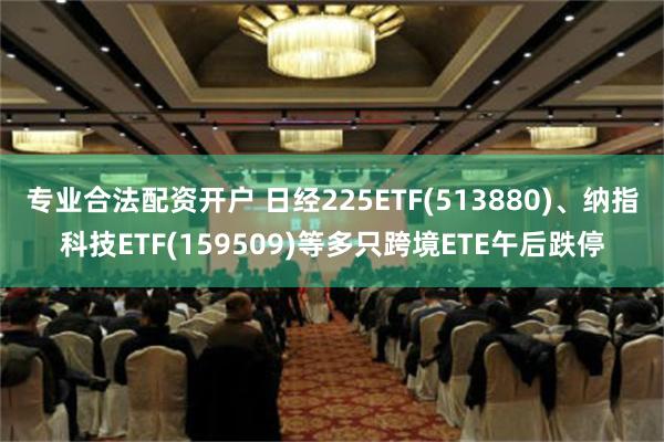 专业合法配资开户 日经225ETF(513880)、纳指科技ETF(159509)等多只跨境ETE午后跌停