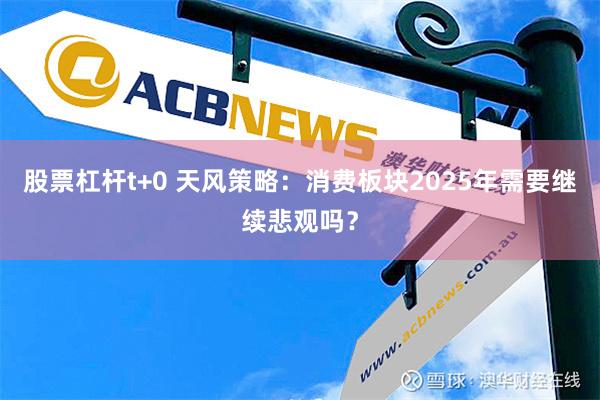 股票杠杆t+0 天风策略：消费板块2025年需要继续悲观吗？