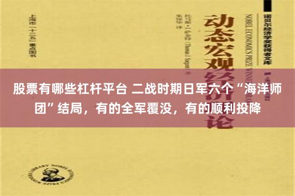 股票有哪些杠杆平台 二战时期日军六个“海洋师团”结局，有的全军覆没，有的顺利投降