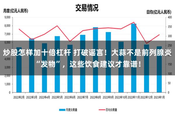 炒股怎样加十倍杠杆 打破谣言！大蒜不是前列腺炎“发物”，这些饮食建议才靠谱！